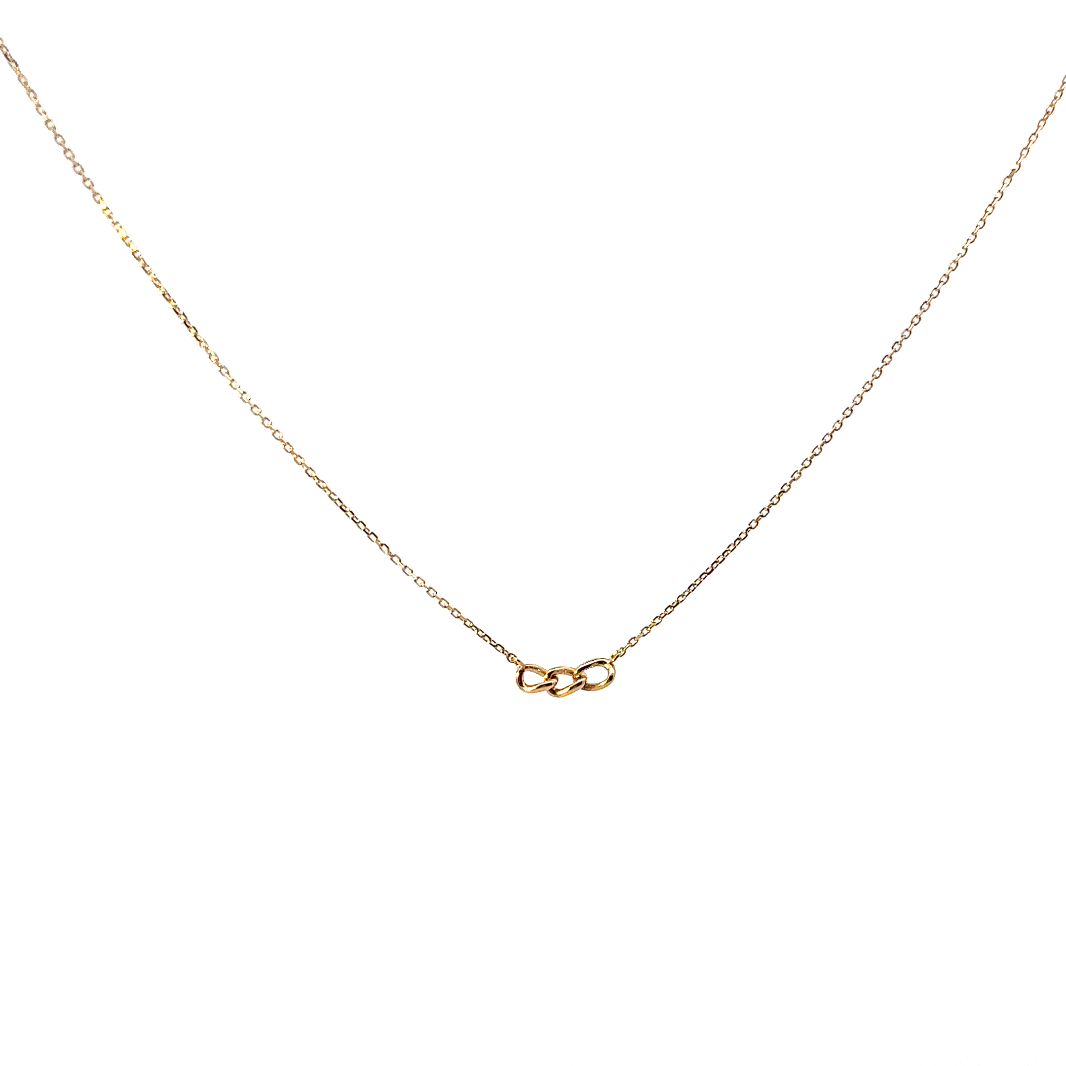 Solid 14k Dainty Chain Link Necklace