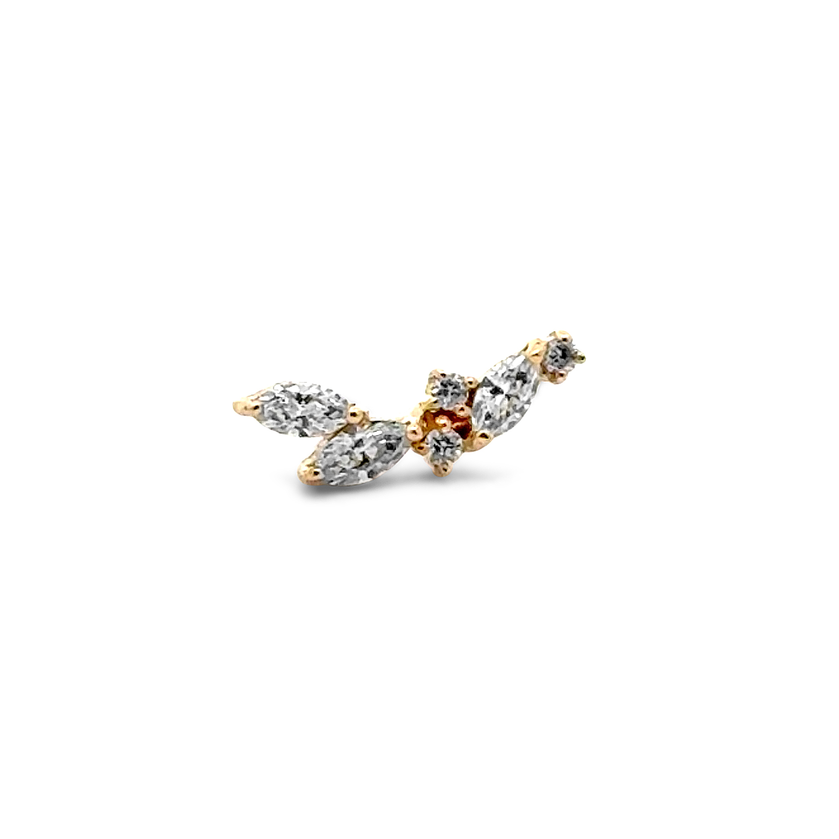 Solid 14k Mini Marqiuse Climber Threadless End