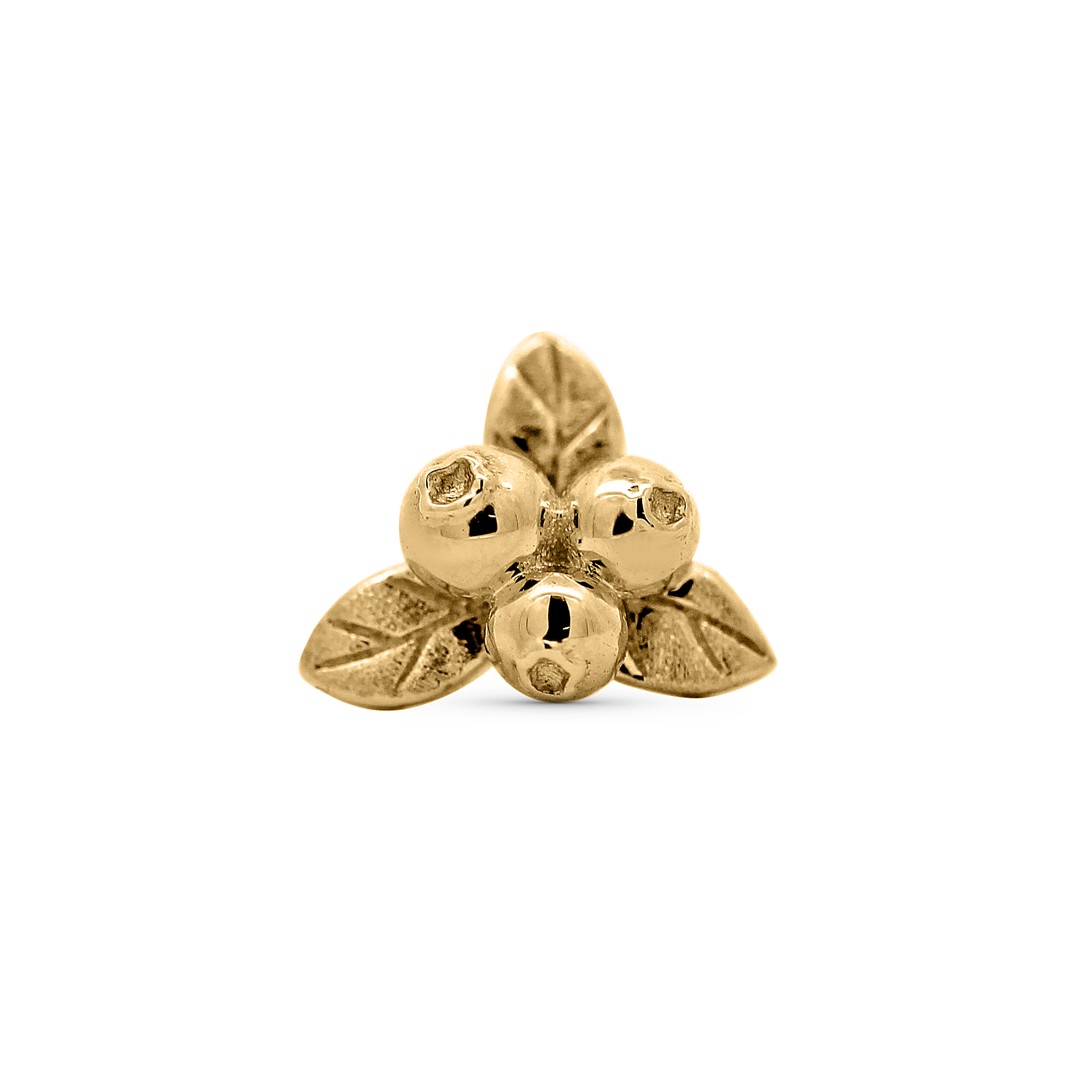 Solid 14k Blueberry Threadless End