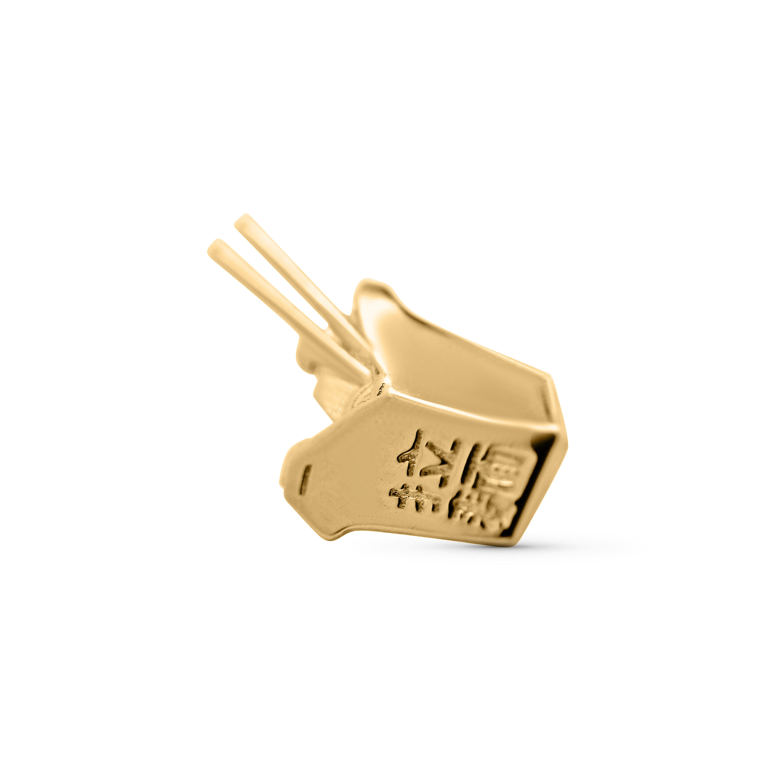 Solid 14k Take Out Box Threadless End