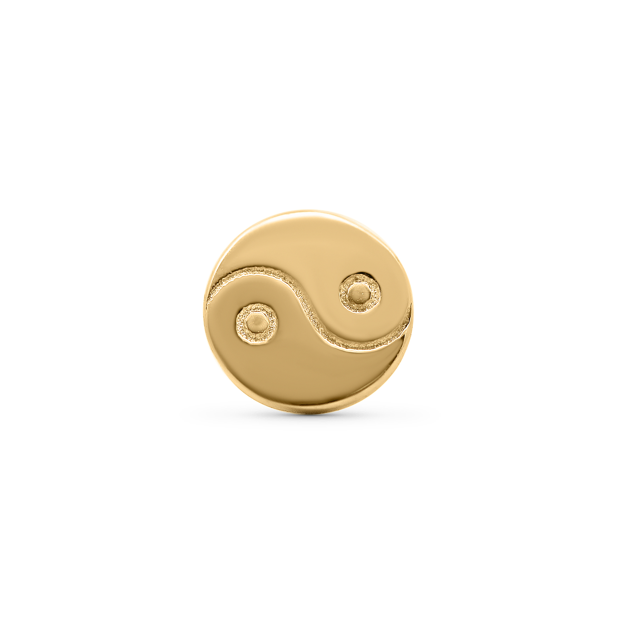 Solid 14k Yin Yang Threadless End