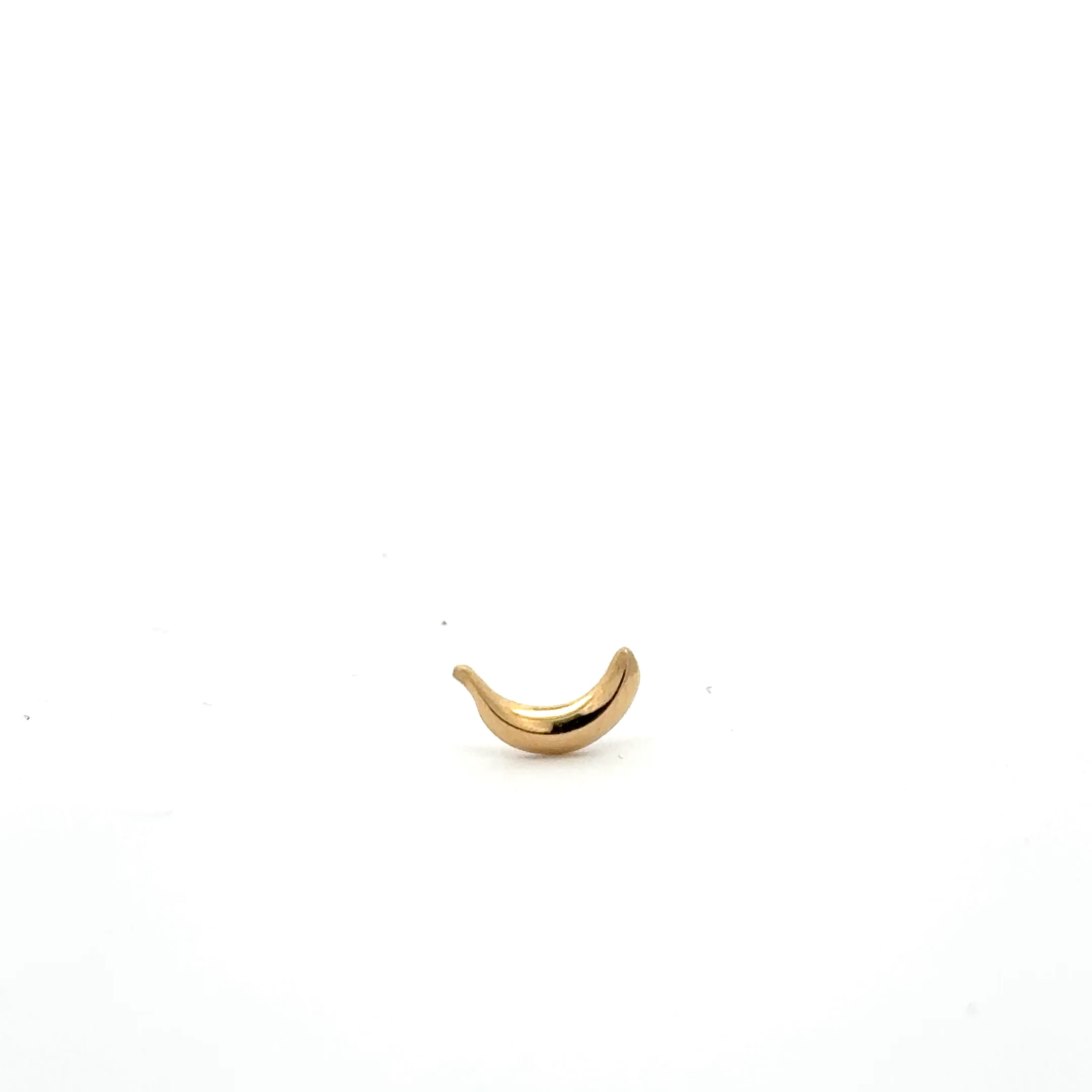 Solid 14k Banana Threadless End