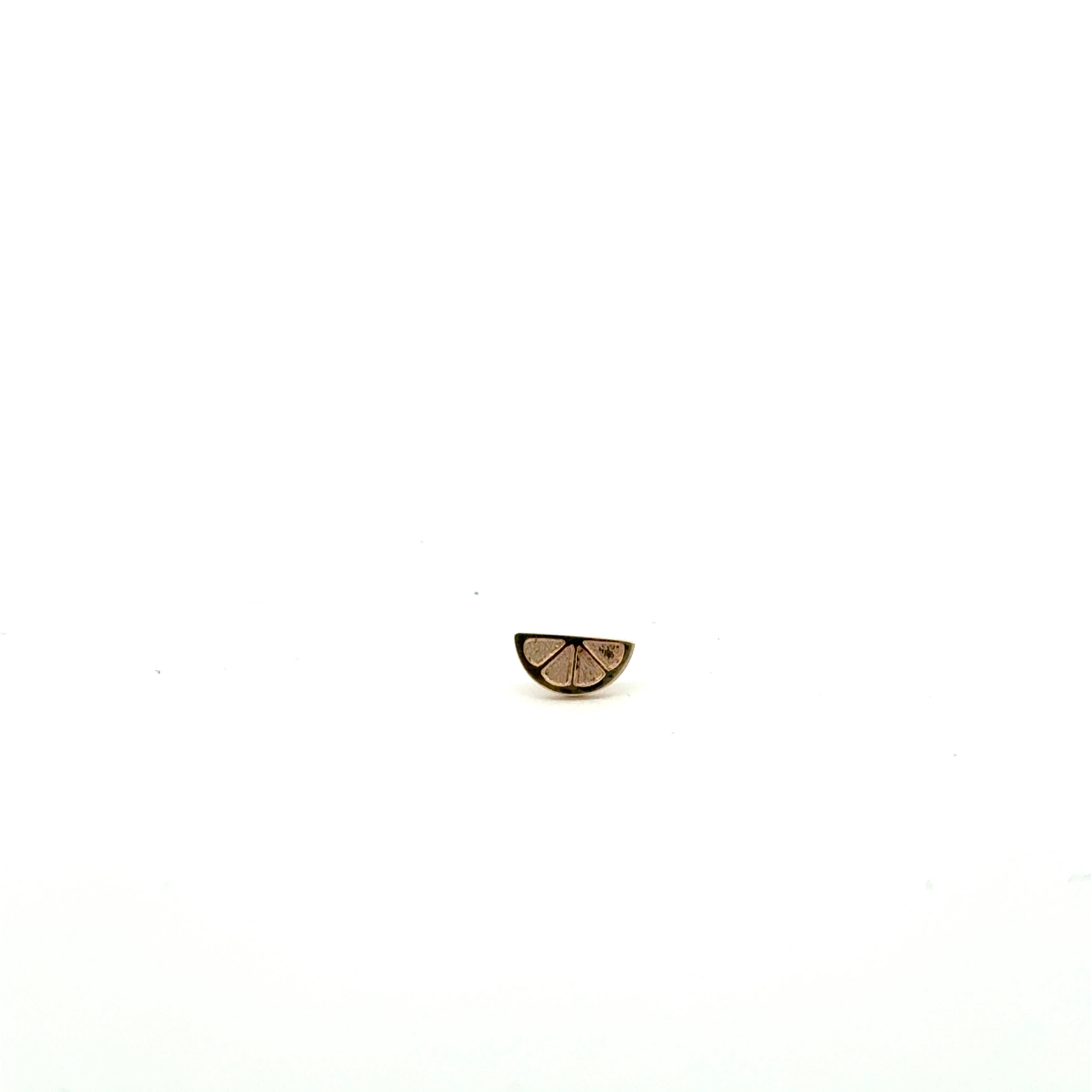 Solid 14k Citrus Slice Threadless End