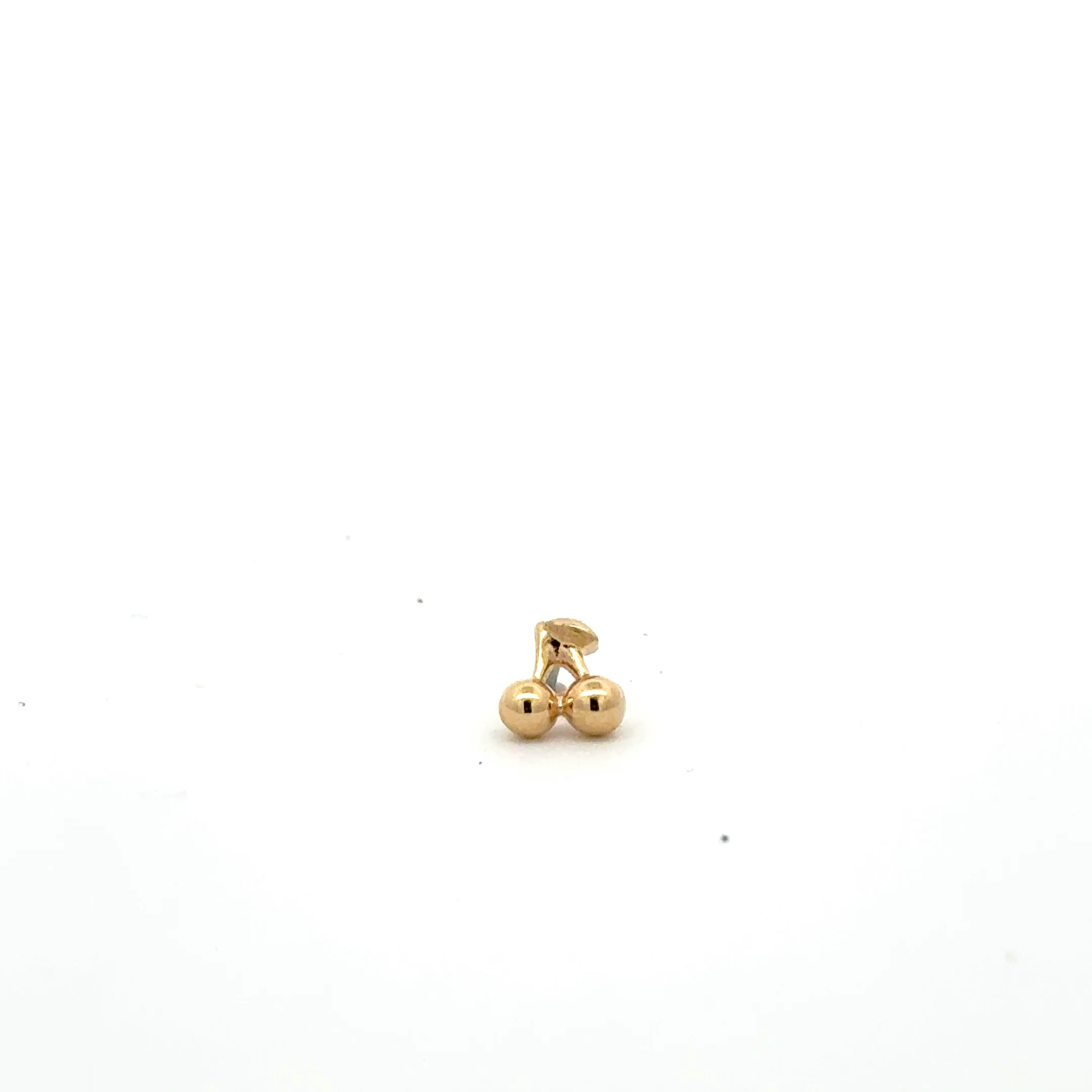 Solid 14k Cherry Threadless End