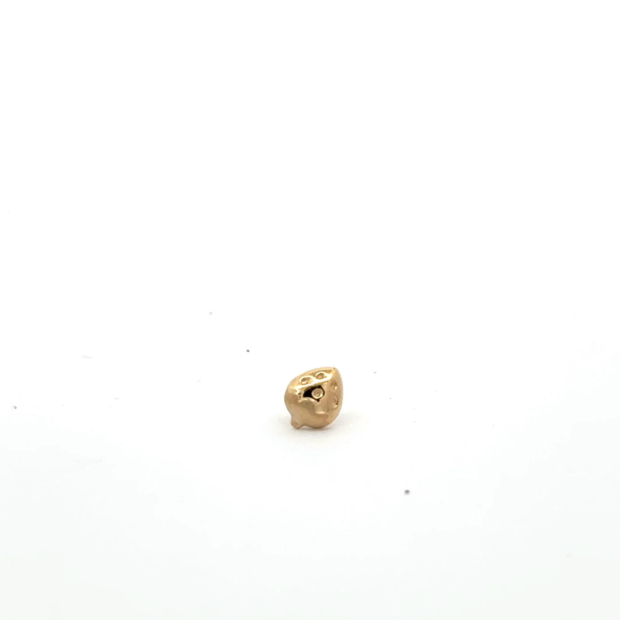 Solid 14k Strawberry Threadless End