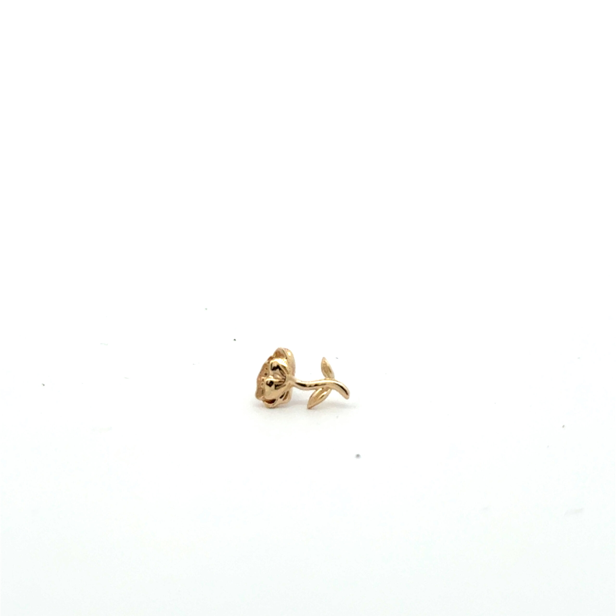 Solid 14k Poppy Polished Threadless End