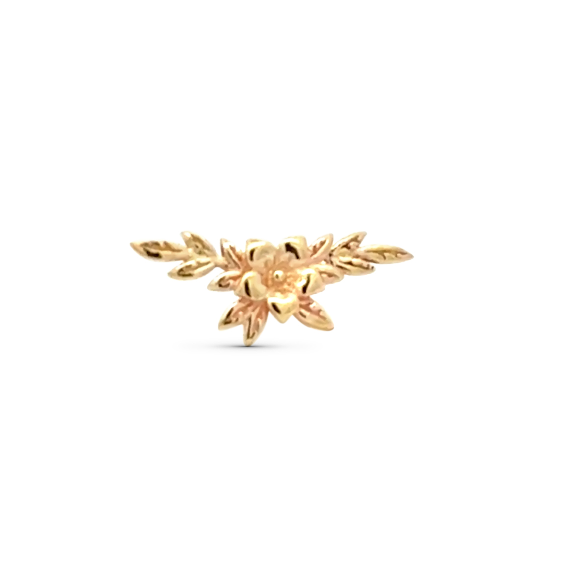 Solid 14k Forget Me Not Threadless End