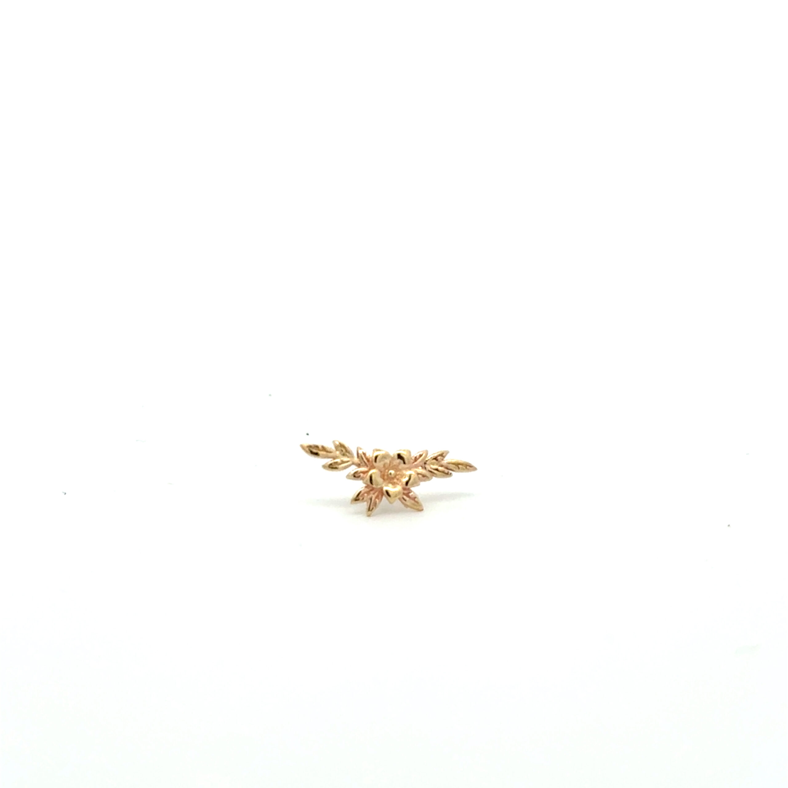 Solid 14k Forget Me Not Threadless End
