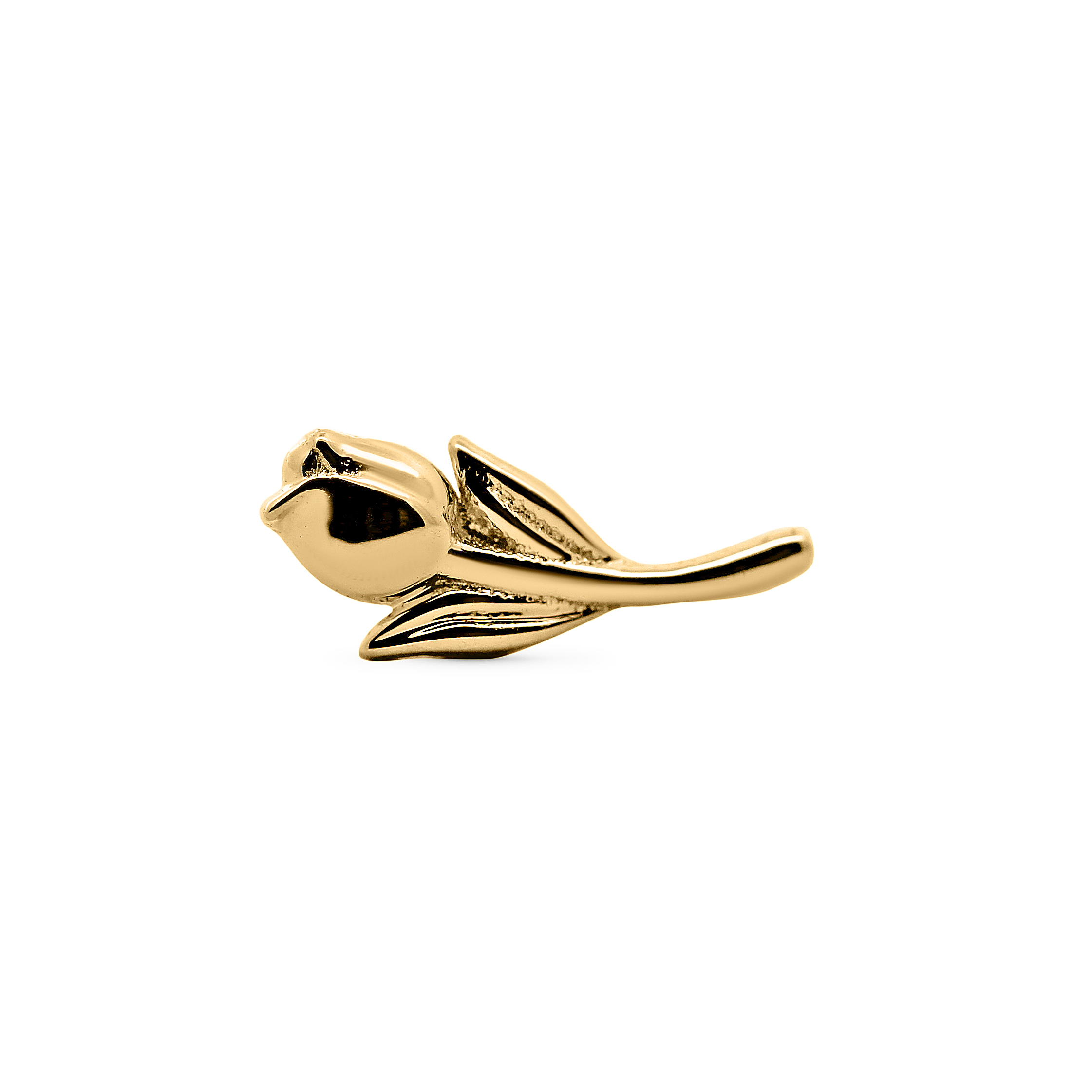 Solid 14k Tulip Threadless End