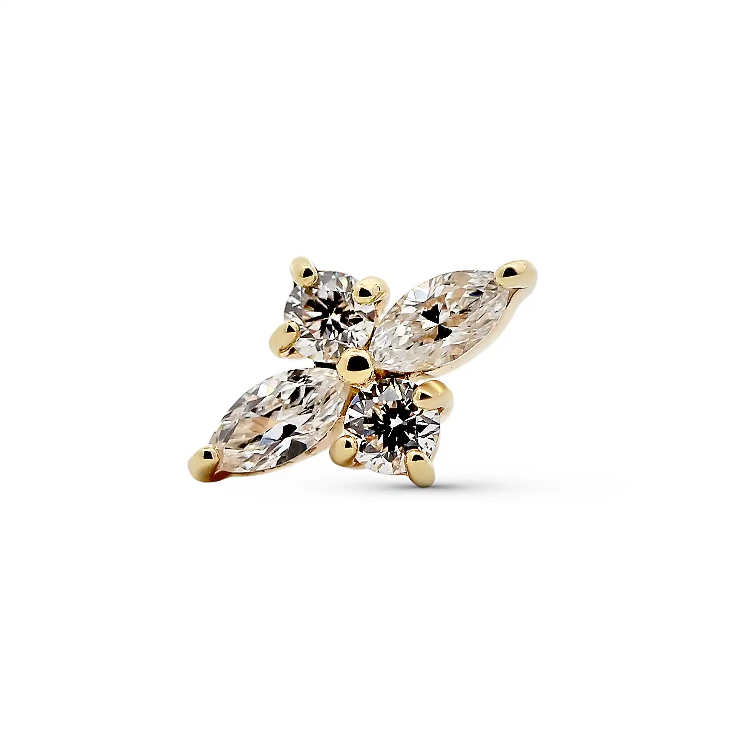 Solid14k Fluer Elongated