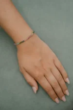 Solid 14k Magnetic Faceted Jade Bead Bracelet - Image 12
