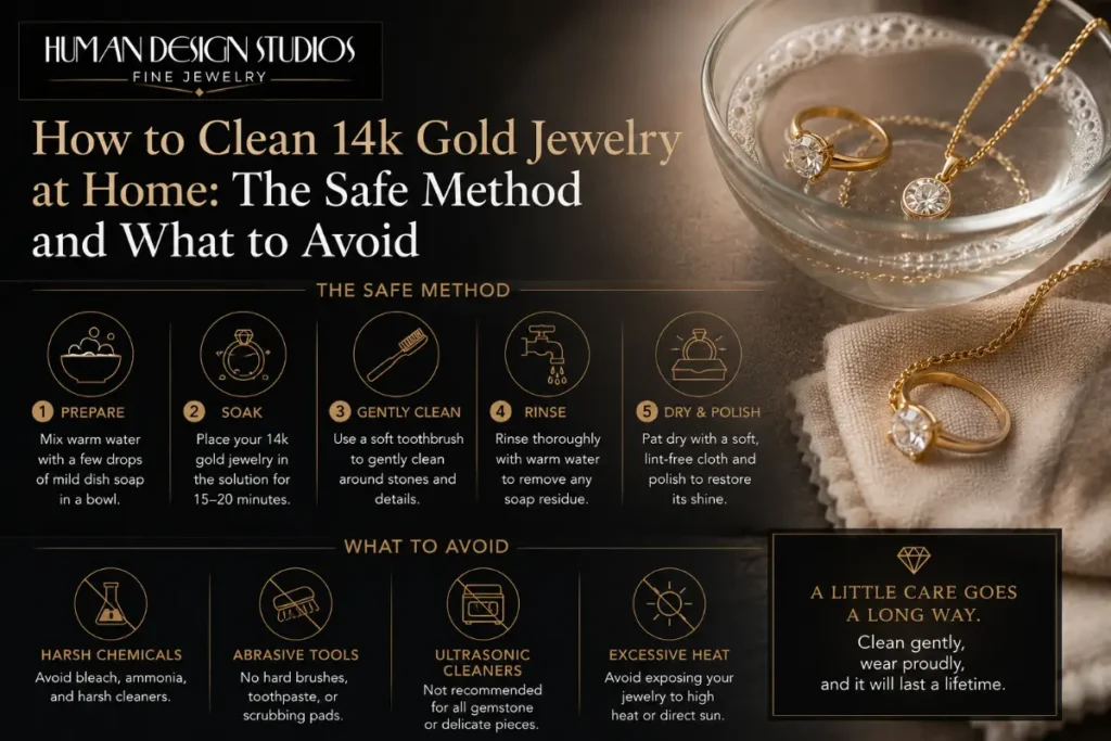 How to Clean 14k Gold Jewelry at Home