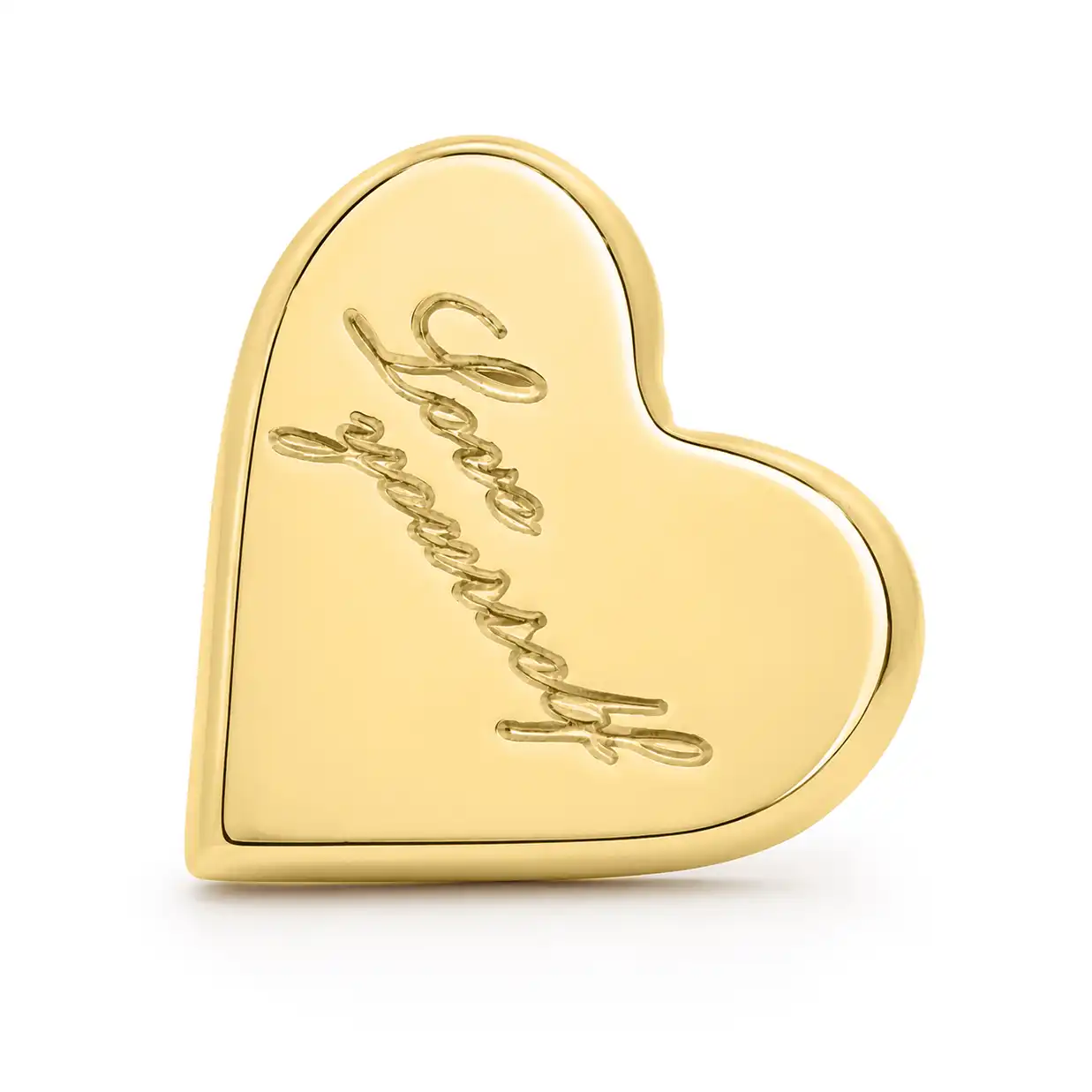 Solid 14k Love Yourself Heart End