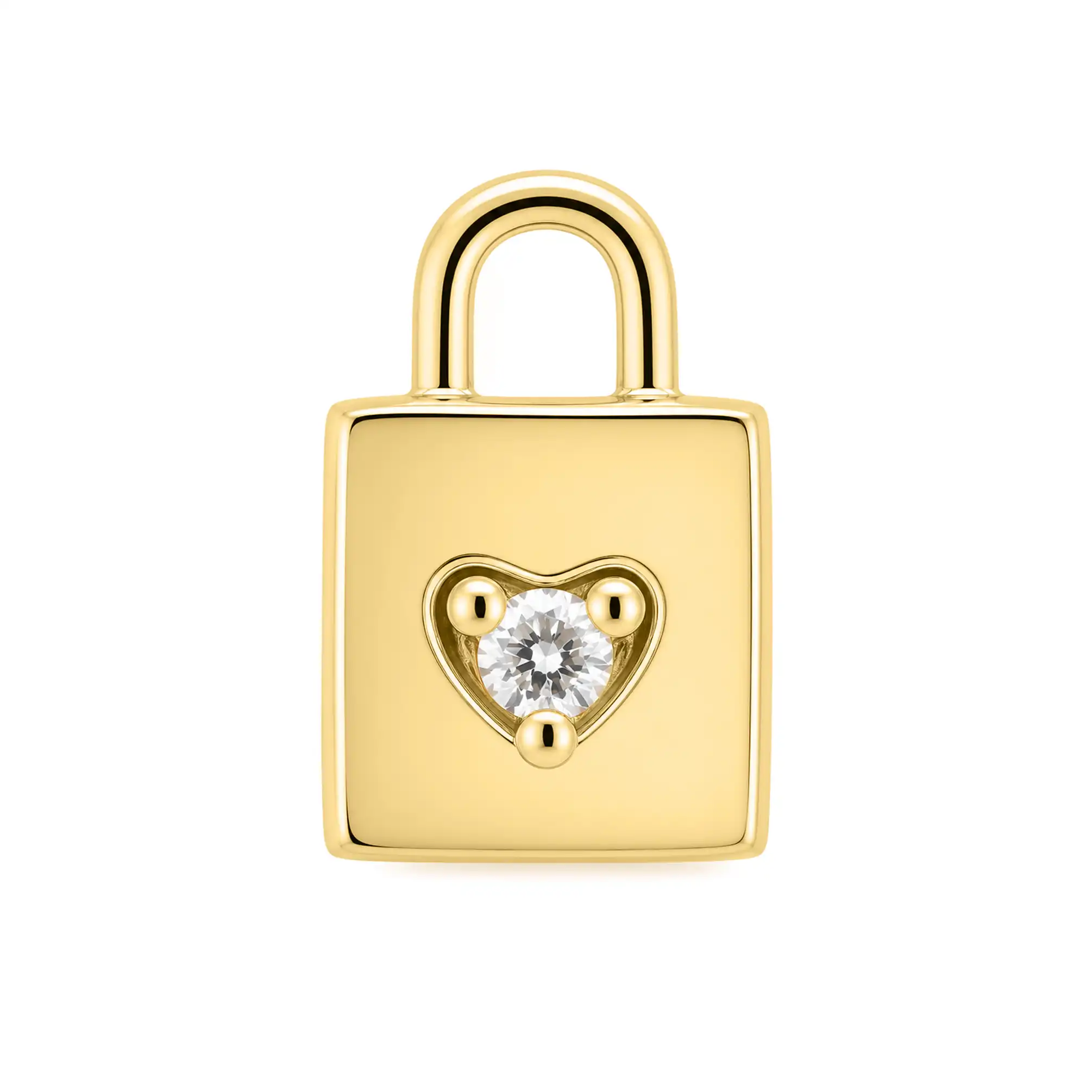 Solid 14k Lock End