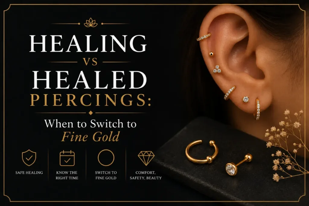 Healing vs Healed Piercings: When to Switch to Fine Gold
